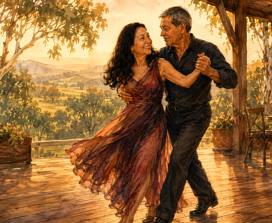 stephanie chris dancing 550x450